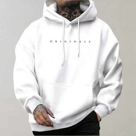 Ribbed Warm hoodie with “Originals” print for men | Originals