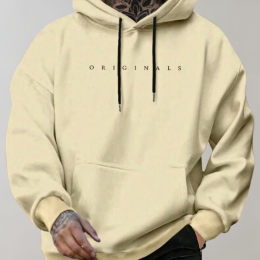 Ribbed Warm hoodie with “Originals” print for men | Originals