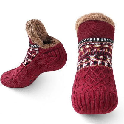 Refined Winter-warm non-slip house socks for women | Sofie