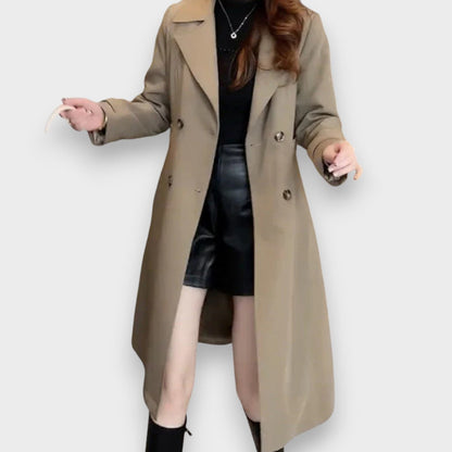 Elegant classic belted trench coat for women | Luisa -2