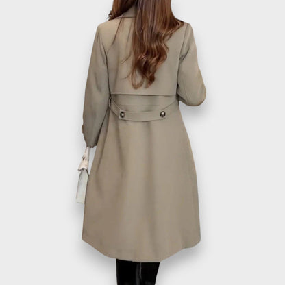 Elegant classic belted trench coat for women | Luisa -4