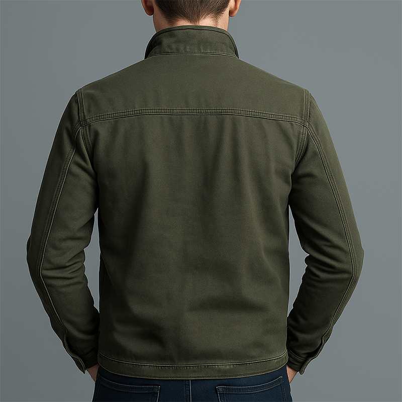Vintage style relaxed zip-up jacket for men | Denvera -3