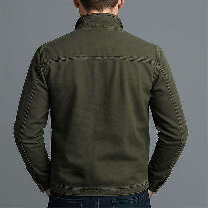 Vintage style relaxed zip-up jacket for men | Denvera -3