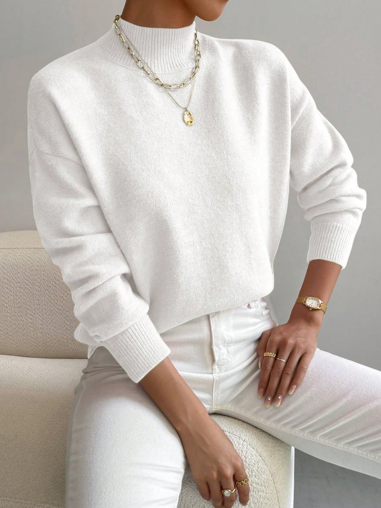 Soft cosy cashmere-blend jumper for women | Monaco -5